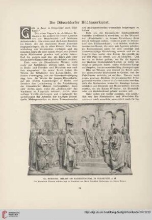 Die Düsseldorfer Bildhauerkunst