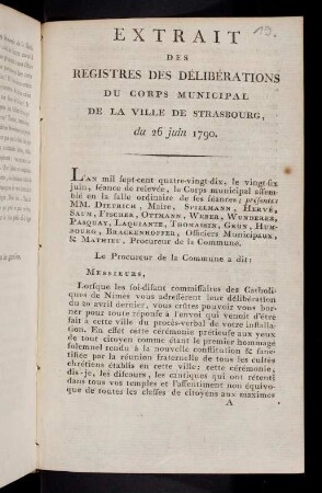 1-8, Extrait De Registres Des Délibérations