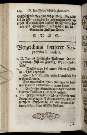 Verzeichnus weiterer Scriptorum D. Tauleri.