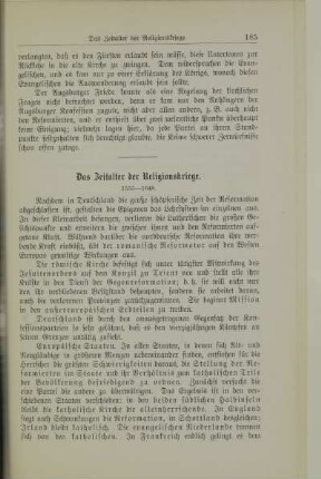 Das Zeitalter der Religionskriege. 1555-1648