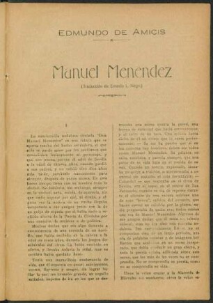 Manuel Menéndez : (Traducción de Ernesto L. Negri)
