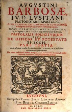 Pastoralis solicitudinis : sive de officio et potestate episcopi tripartita descriptio, 3
