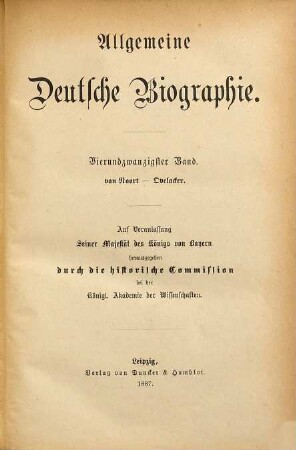 Allgemeine Deutsche Biographie, 24. van Noort - Ovelacker