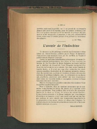 L'avenir de l'Indochine.