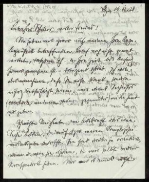 Brief von Erwin Guido Kolbenheyer an Will Scheller