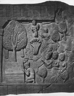 Kalkutta / Calcutta, Bharhut Stupa, Naga Erapata. Indian Museum