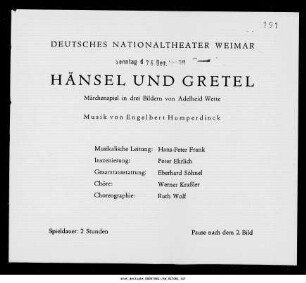 Hänsel und Gretel