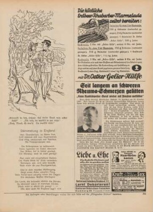 "Erinnerst du dich, Schatzi: Auf dieser Bank, dein erster Kuß?"