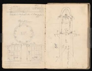 Skizzenbuch: Rathäuser Bocholt, Wernigerode, Goslar, Alsfeld: Rathaus Wernigerode. Ansichten Fassadendetails