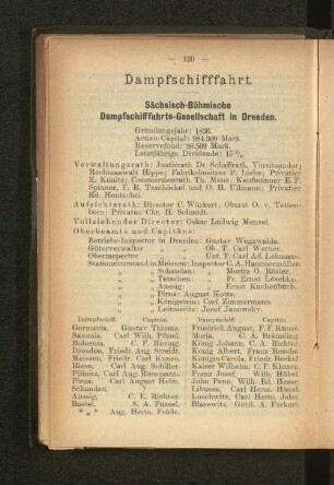 Dampfschifffahrt.
