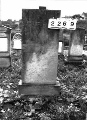 Grabstein 2269 (Index: 100097374) Maße HxBxT: 134x50x14 cm: Grabstein 2269