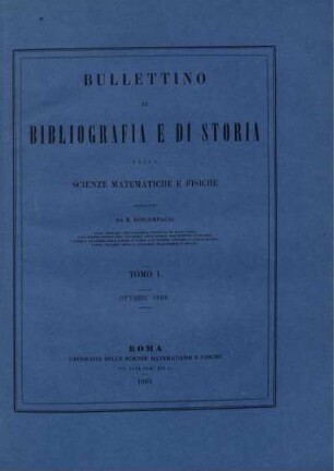 Tomo I. Ottobre 1868.