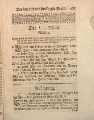 Der CL. Psalm. Alleluja.