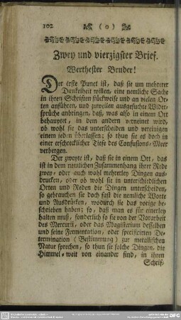 Zwey und vierzigster Brief