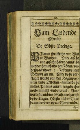 De Söste Predige. [u. a.]