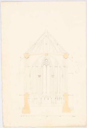 Martini-Kirche, Minden: Perspektivische Ansicht des Chorinneren