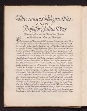 Die neuen Vignetten von Professor Julius Diez