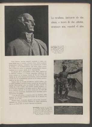 La escultura, intérprete de dos almas, a través de dos artistas, uruguayo uno, español el otro