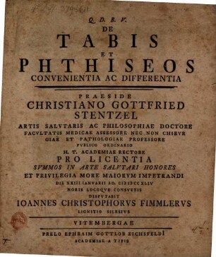 De tabis et phthiseos convenientia ac differentia