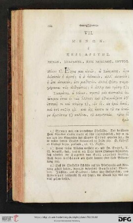 VII. Menon oder von der Tugend