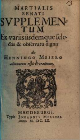 Martialis Renati Svpplementum