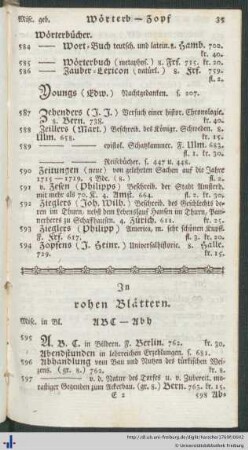 In rohen Blättern.