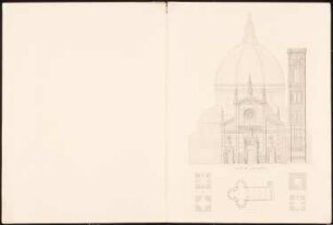 Glockenturm des Domes, Florenz: Ansicht, Grundrisse
