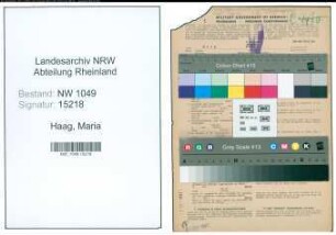 Entnazifizierung Maria Haag , geb. 12.05.1913 (Stenotypistin)