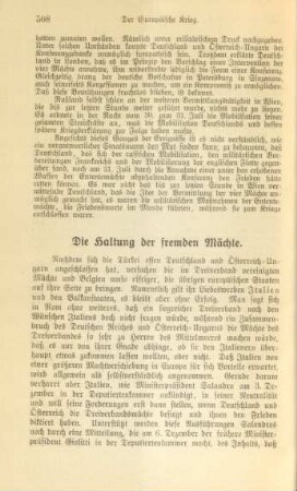 Die Haltung der fremden Mächte