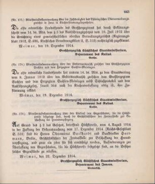 Nr. 177: Ministerialbekanntmachung über die Zuständigkeit des Thüringischen Oberverwaltungsgerichts in Jena in Kirchensteuerangelegenheiten