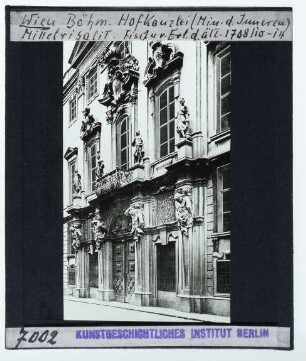 Wien, Böhmische Hofkanzlei : Außenansicht, Fassade, Eingangsrisalit