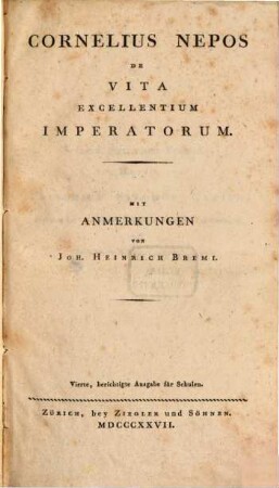 De vita excellentium imperatorum
