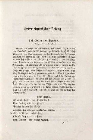 Pindar's Siegesgesänge : deutsch in den Versmaßen der Urschrift