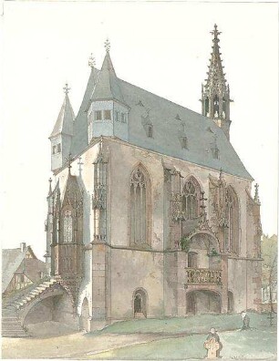 Lange, Ludwig; Reiseskizzen - Liebfrauenkirche in Oberwesel (Perspektive)