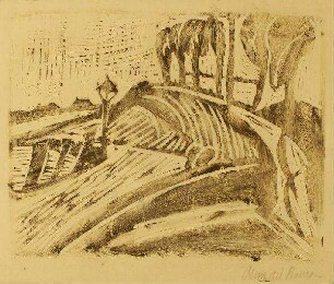 o.T. (Landschaft mit Baumreihe)