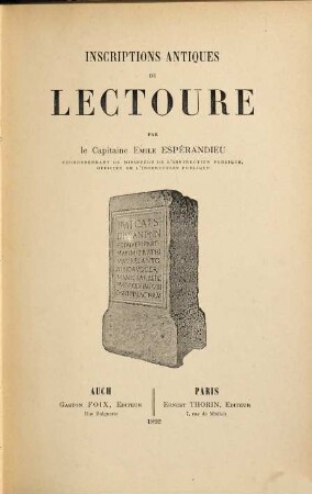 Inscriptions antiques de Lectoure