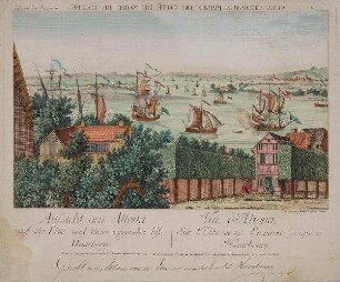 Aussicht aus Altona auf die Elbe, und deren Gegenden biss Haarburg.