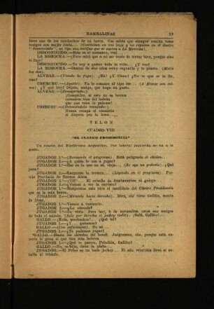 Cuadro VIII - "El clásico presidencia"