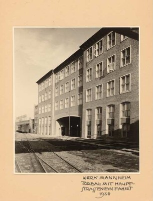 BBC (Brown, Boveri & Cie), Mannheim-Käfertal Neubau Torbau: Ansicht Torbau
