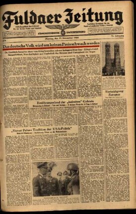 Ausgabe vom Montag, den 27. November 1944.