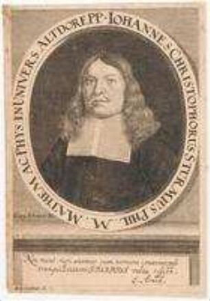 Johann Christoph Sturm, Professor für Mathematik und Physik in Altdorf