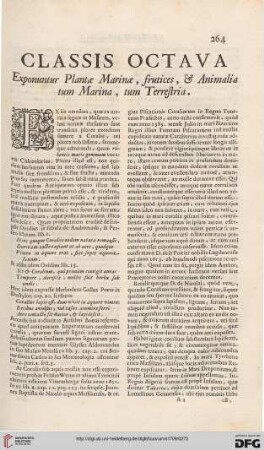 Classis octava: Exponuntur plante, marinae, fructices, & animalia tum marina, tum terrestria