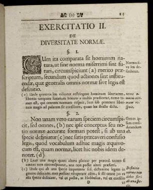 Exercitatio II. De Diversitate Normӕ.