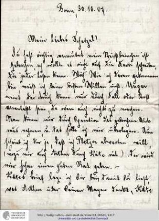 Brief vom 30.10.1907