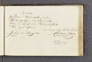 Carl von Axen. – Hamburg, 01.03.1780
