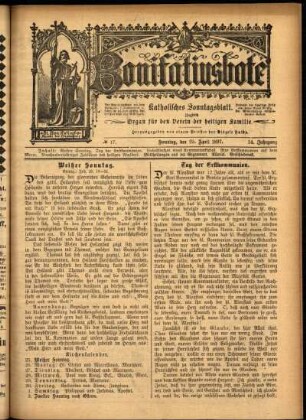 Erste Ausgabe vom Sonntag, den 25. April 1897.