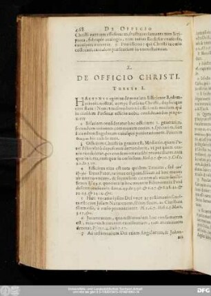 X. De Officio Christi.