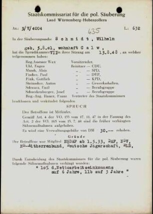 Schmidt, Wilhelm