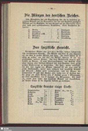 Das spezifische Gewicht