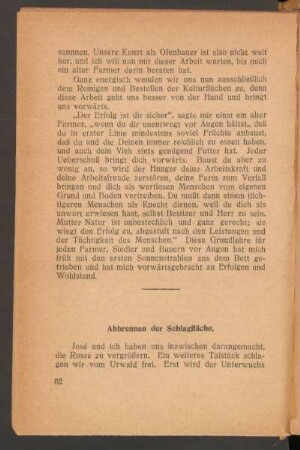 Abbrennen der Schlagfläche.